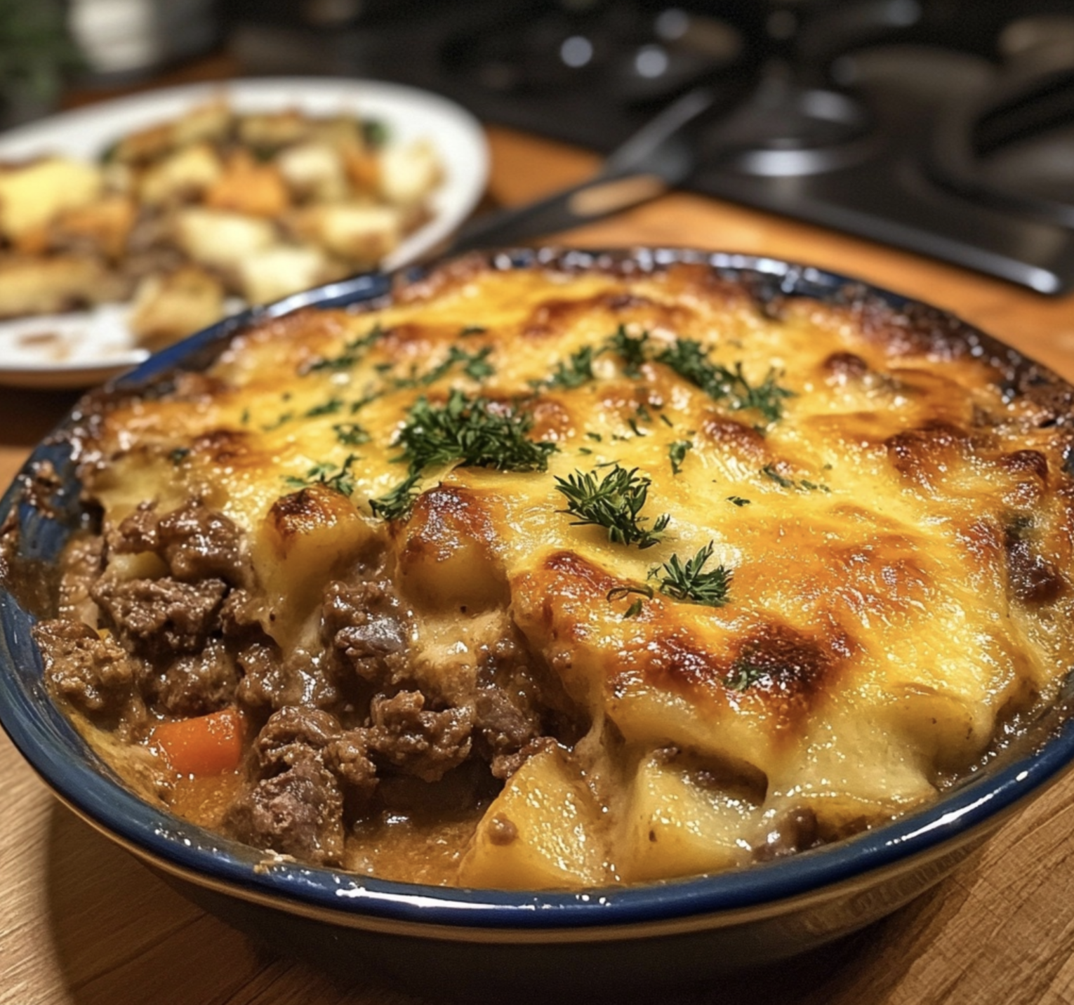 Cheesy baked beef casserole a comforting delight
