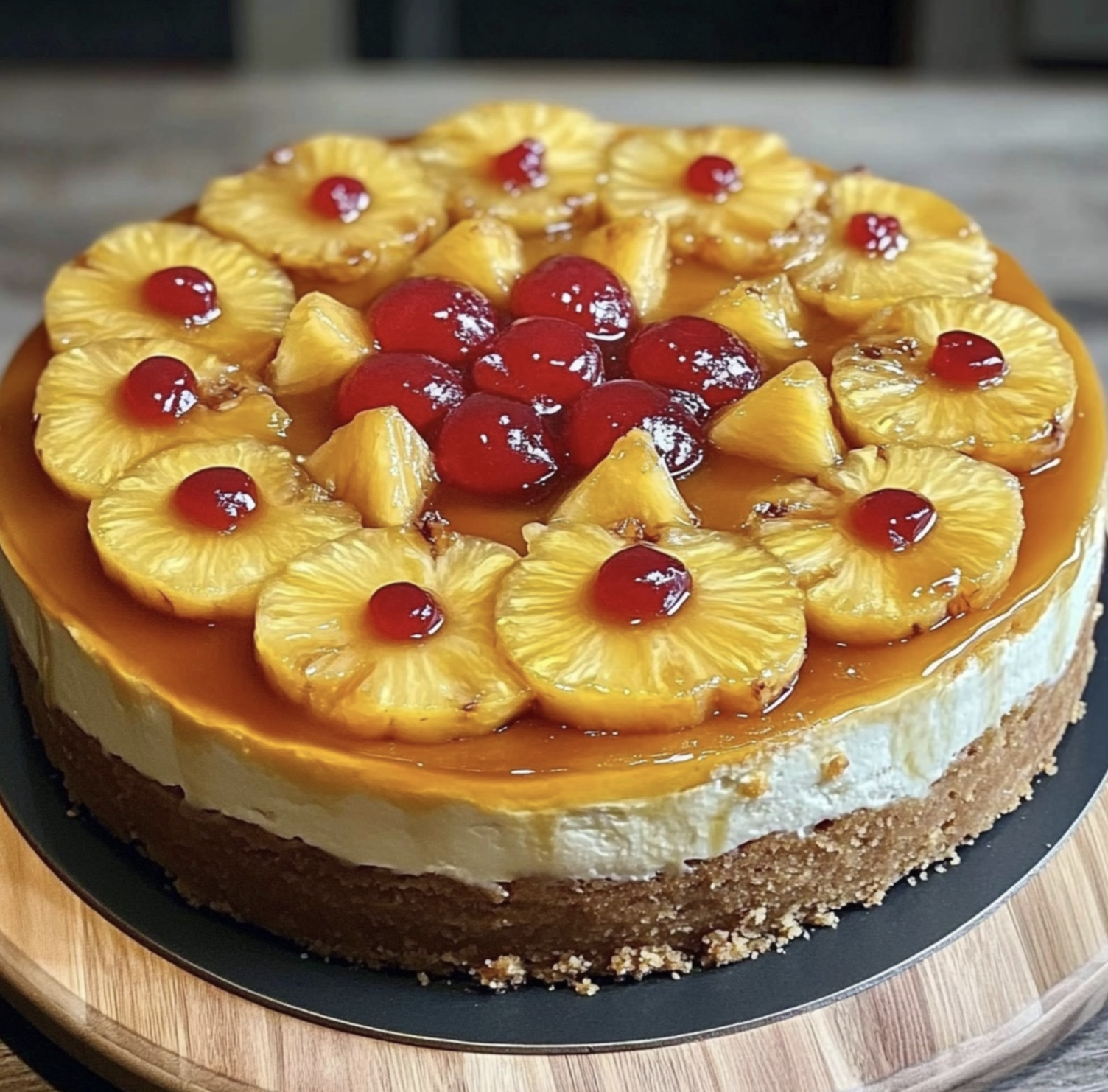 Pineapple Upside-Down Cheesecake