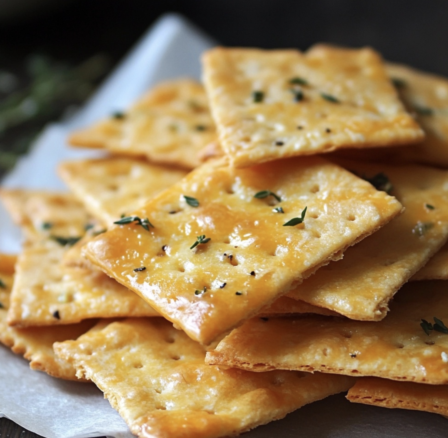 Cheesy garlic butter crackers