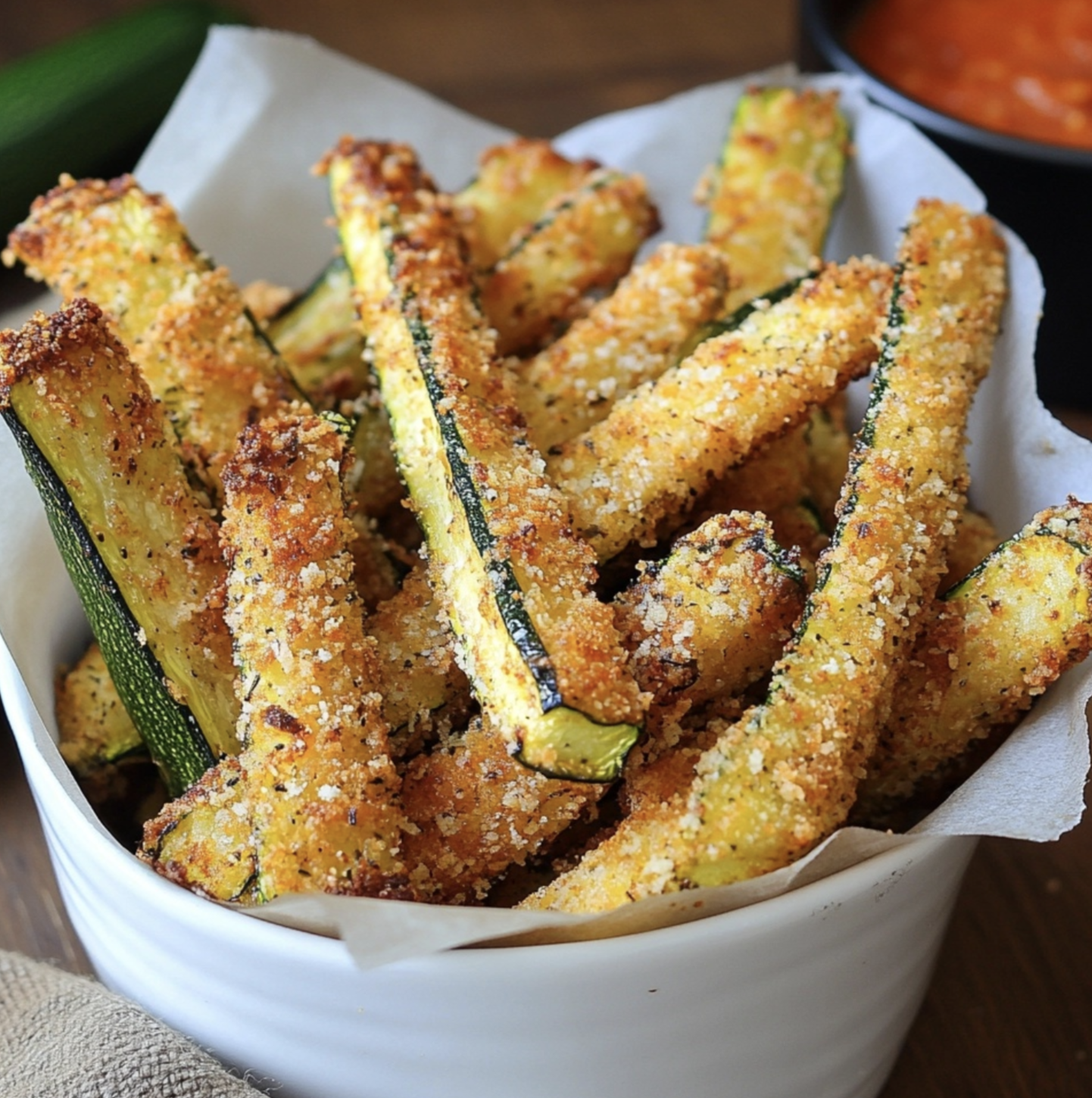 Crispy baked zucchini fries