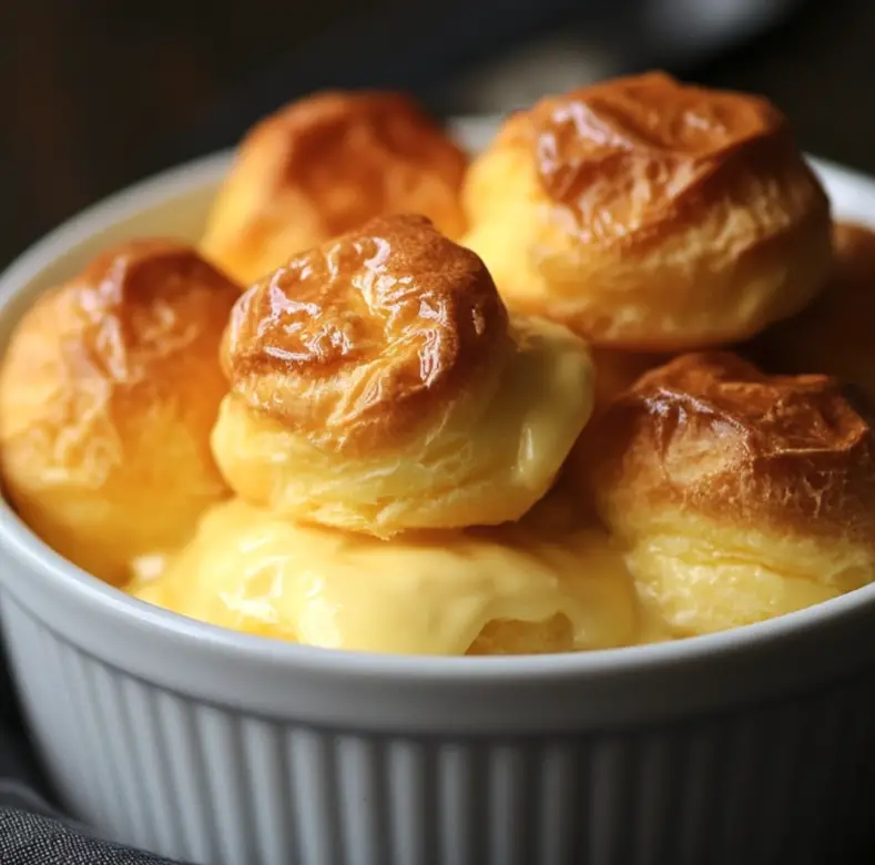 Classic Cream Puffs with Custard
