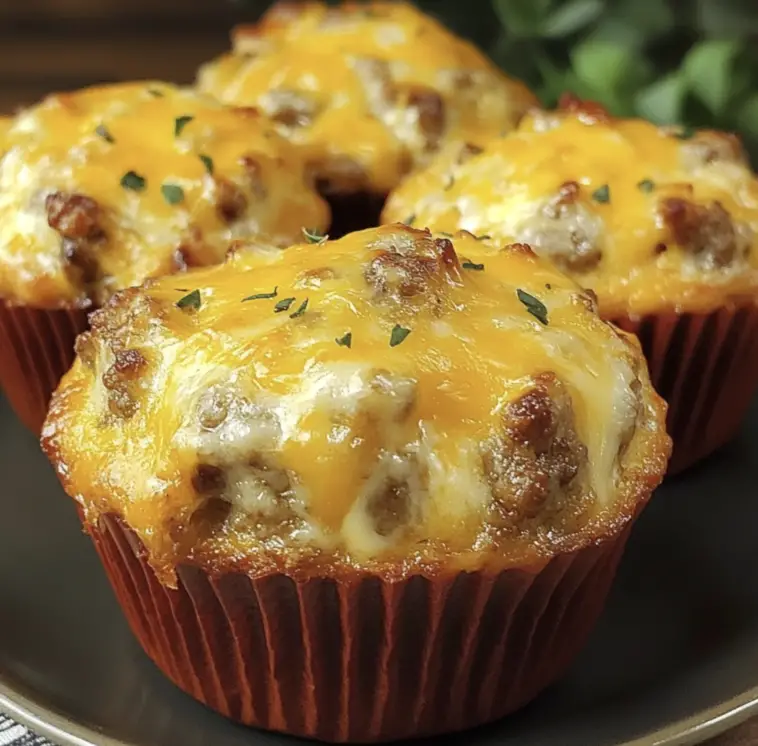 Cheesy Sausage Breakfast Muffins Recipe Quick And Easy