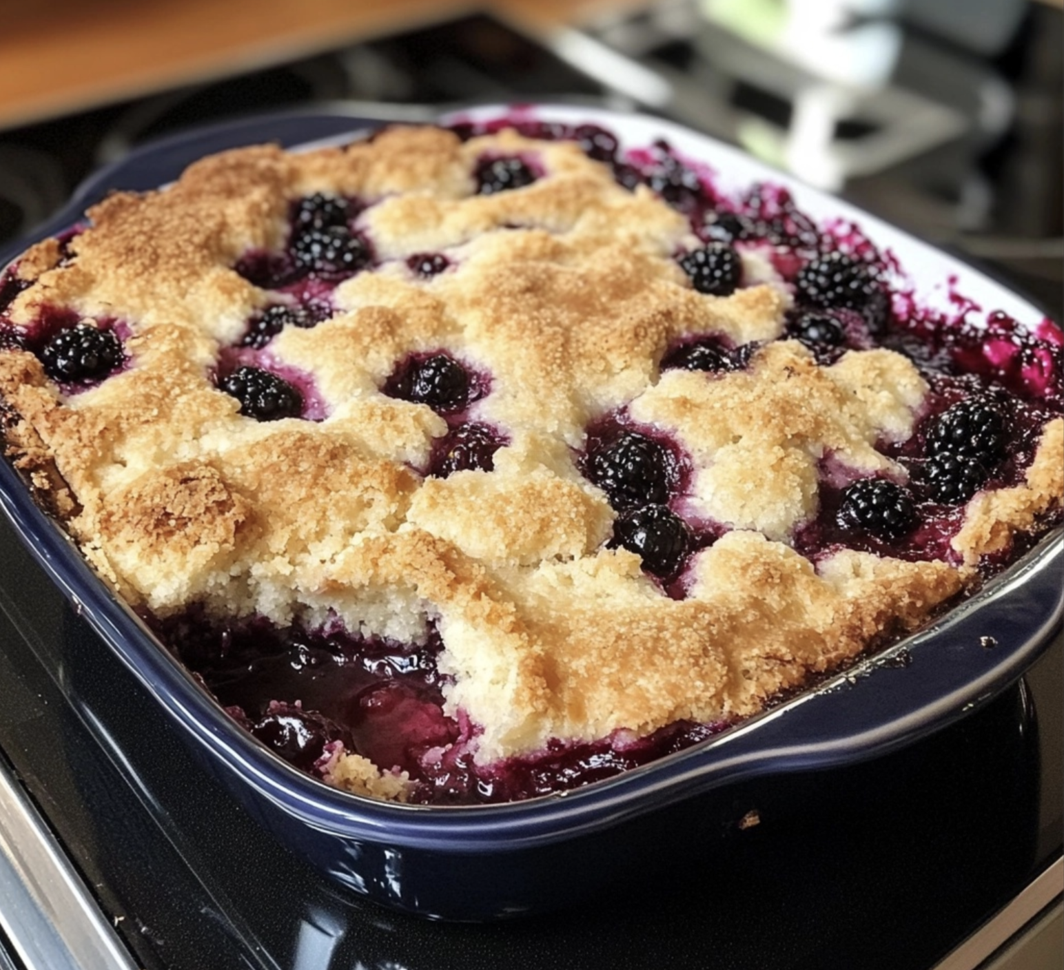 Fresh from the oven and calling your name! Who else loves a good berry cobbler?