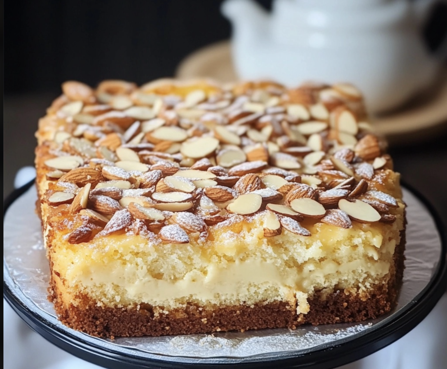 Custard Almond Cake Recipe