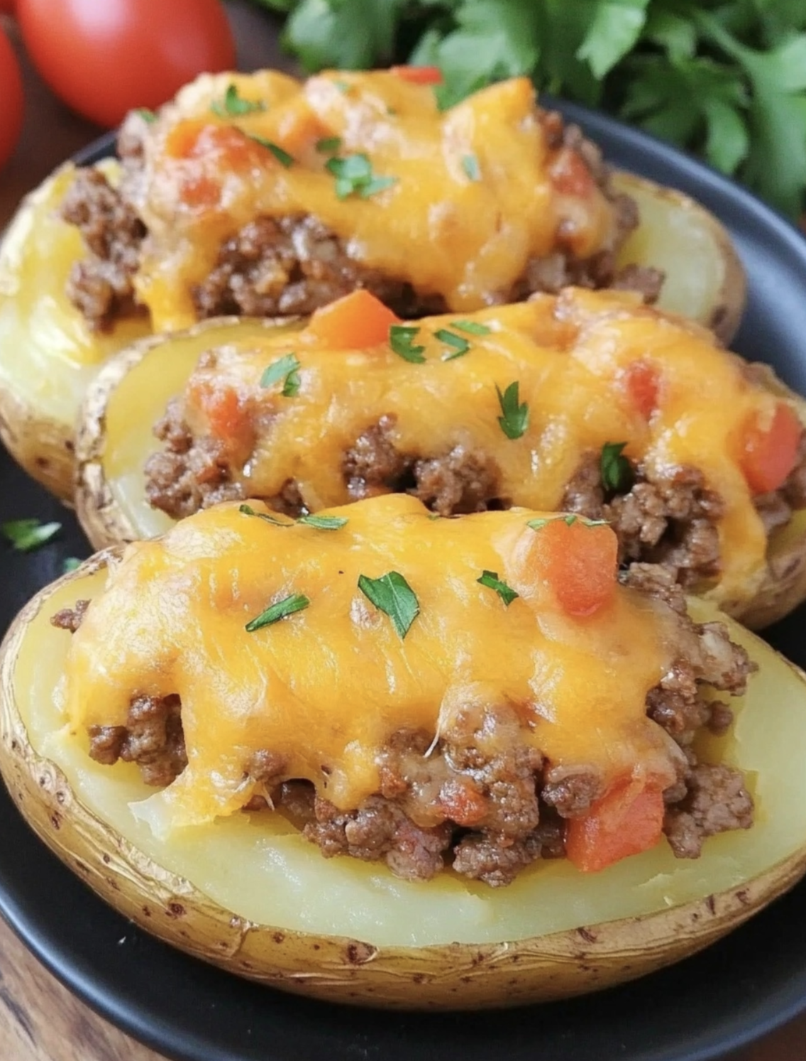 Beef Stuffed Potatoes