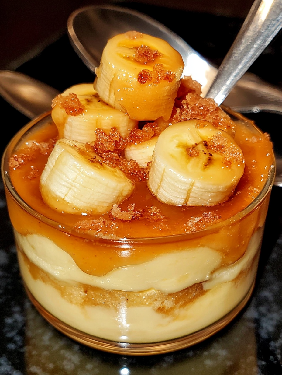 Caramelized banana pudding delight