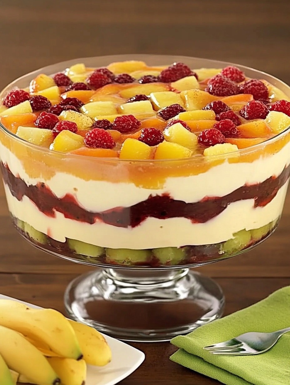 layered fruit trifle delight