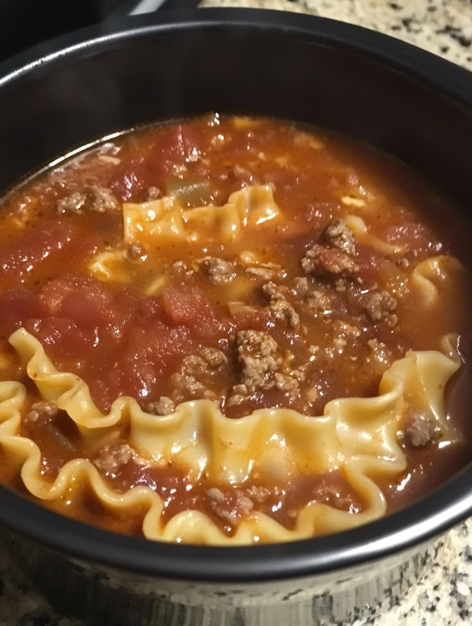 Lasagna soup.