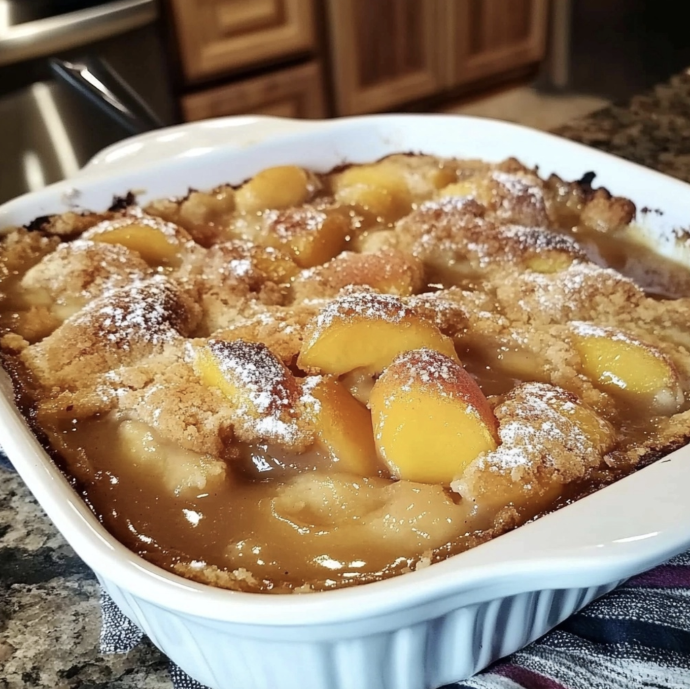 Old Time Oven Peach Cobbler!