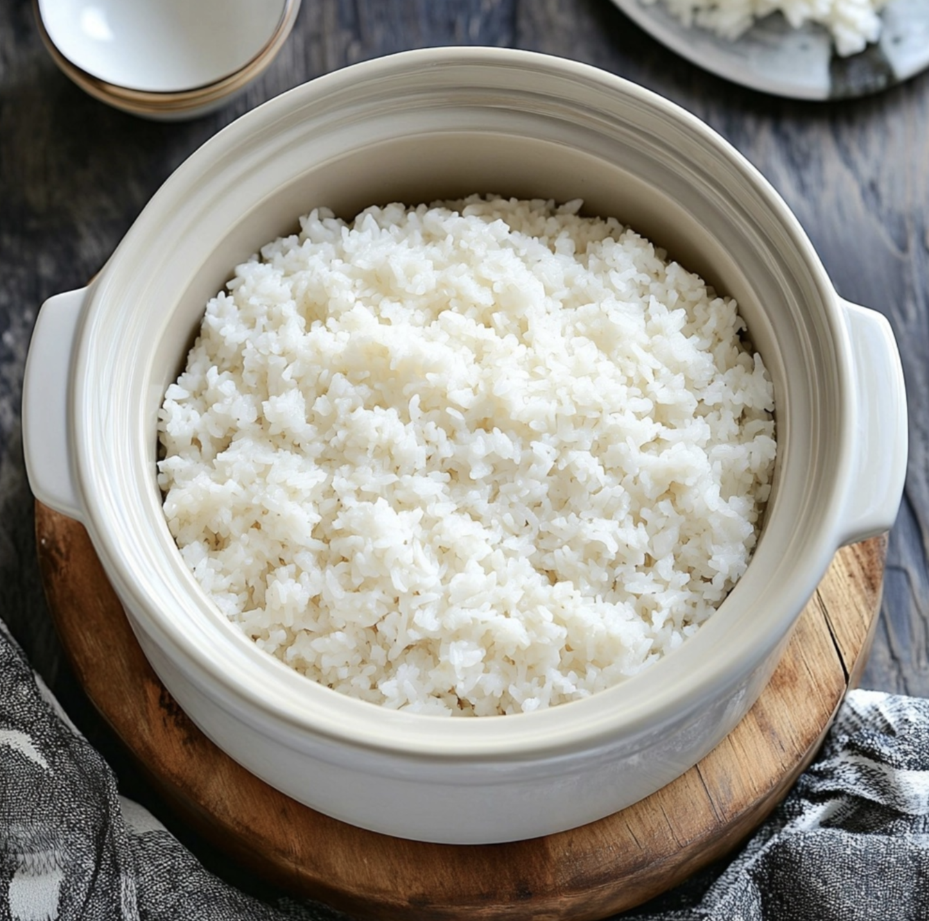 Put uncooked rice in a slow cooke RECIPE
