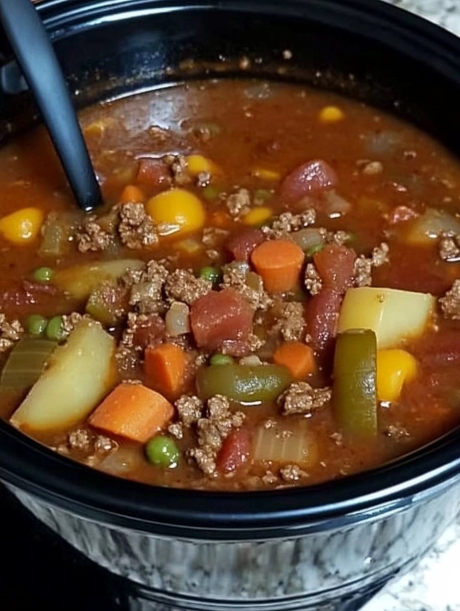Hearty Crockpot Cowboy Soup