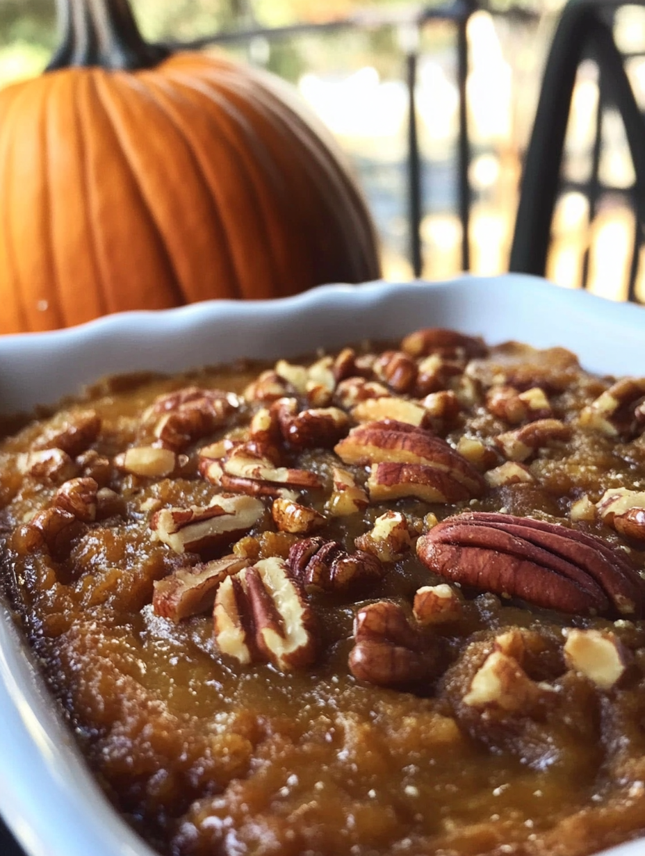 Pumpkin Pecan Cobbler