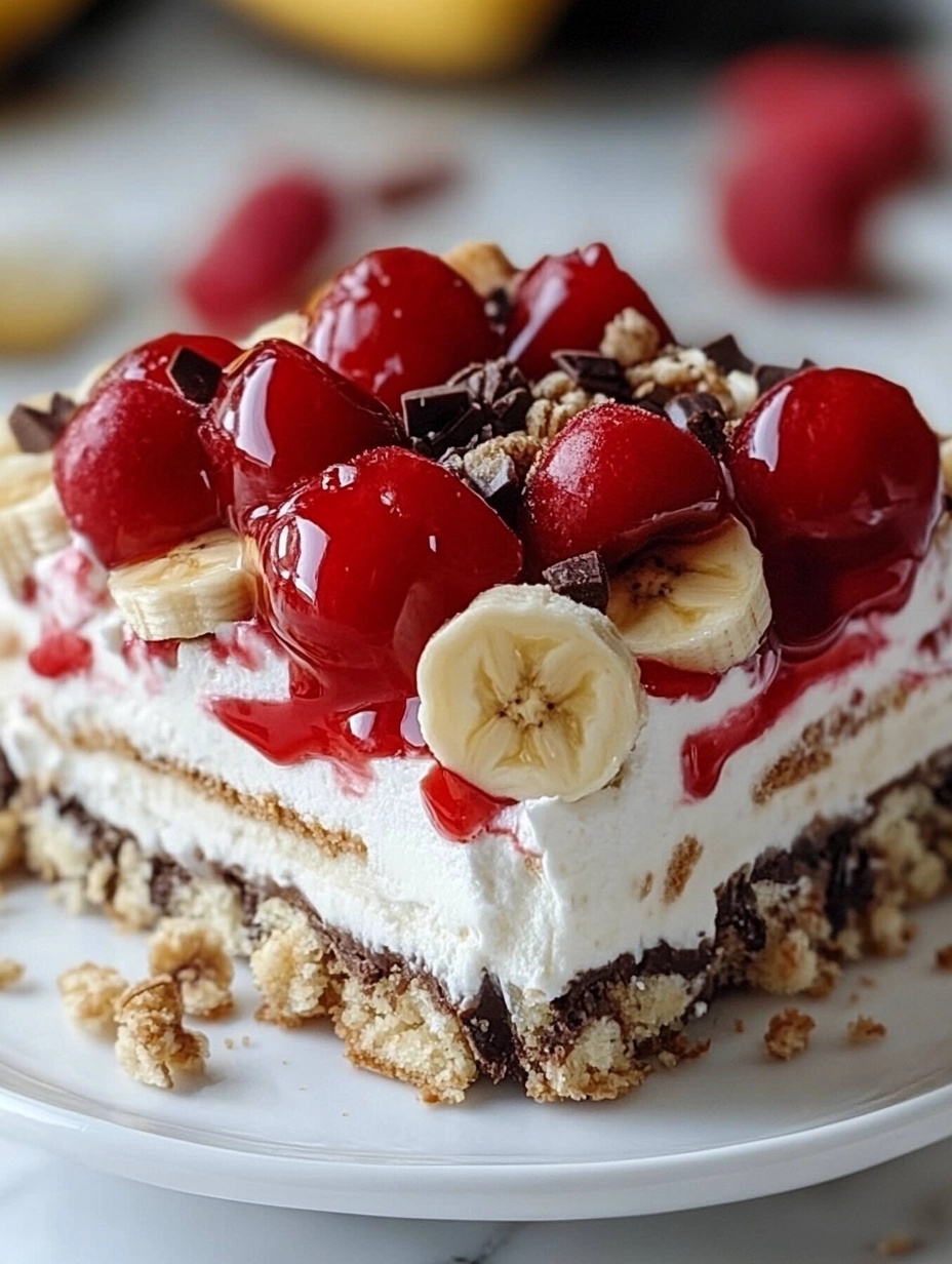 No-Bake Banana Split Cake