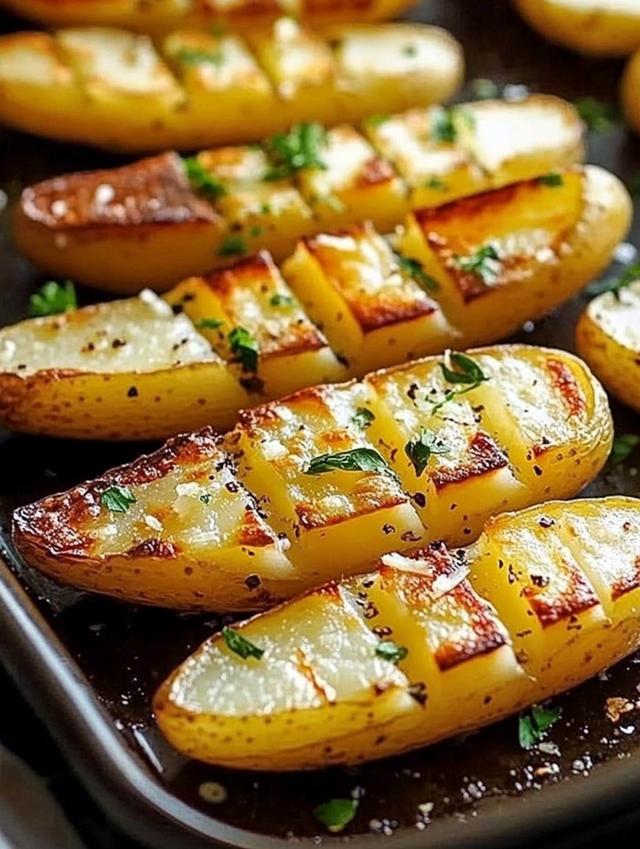 BEST EASY SHEET PAN SCORED POTATOES RECIPE