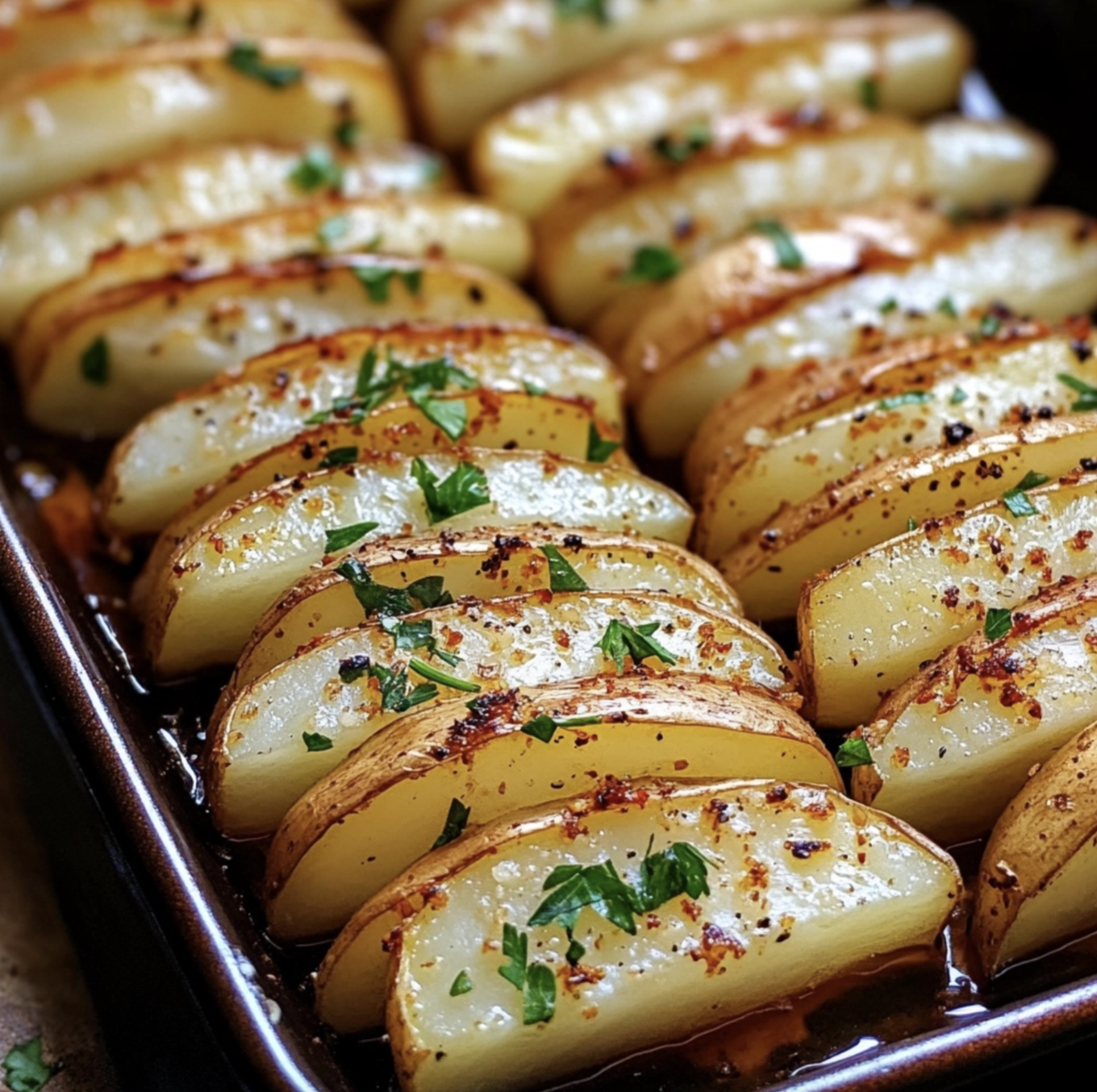 EASY SHEET PAN SCORED POTATOES RECIPE