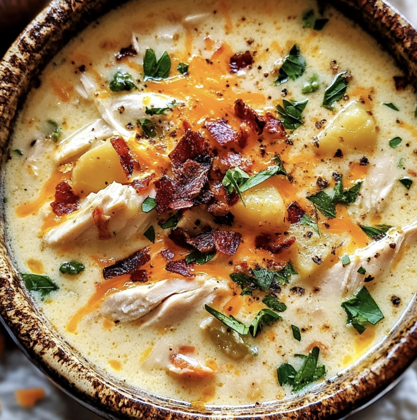 Cheesy Chicken & Potato Soup