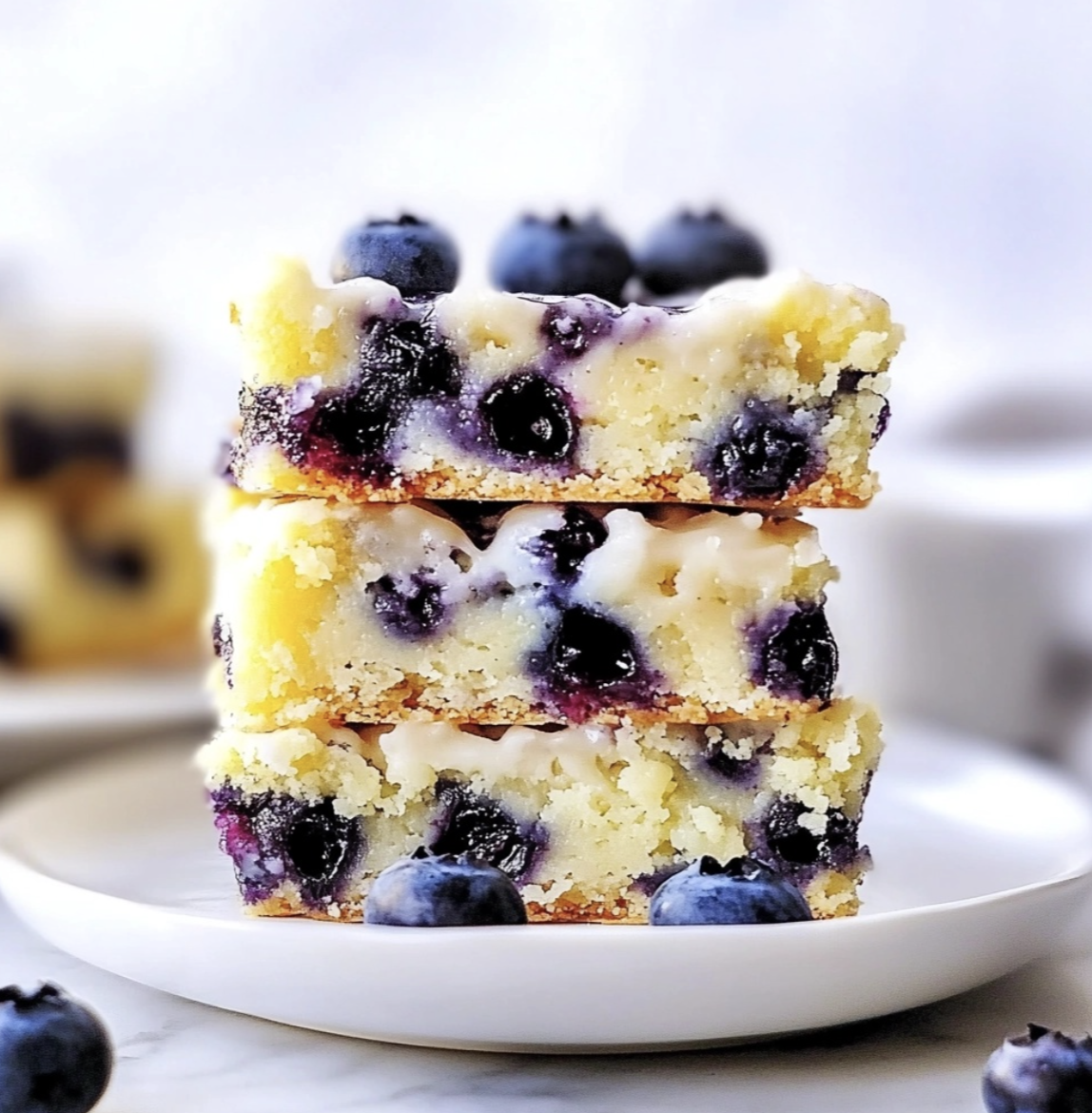 Irresistible Blueberry Blondies, Soft and Chewy with Bursting Juicy Berries!