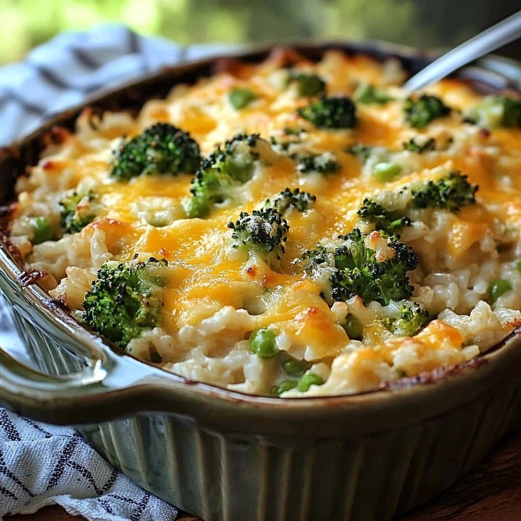 Cheesy Broccoli Rice Casserole.