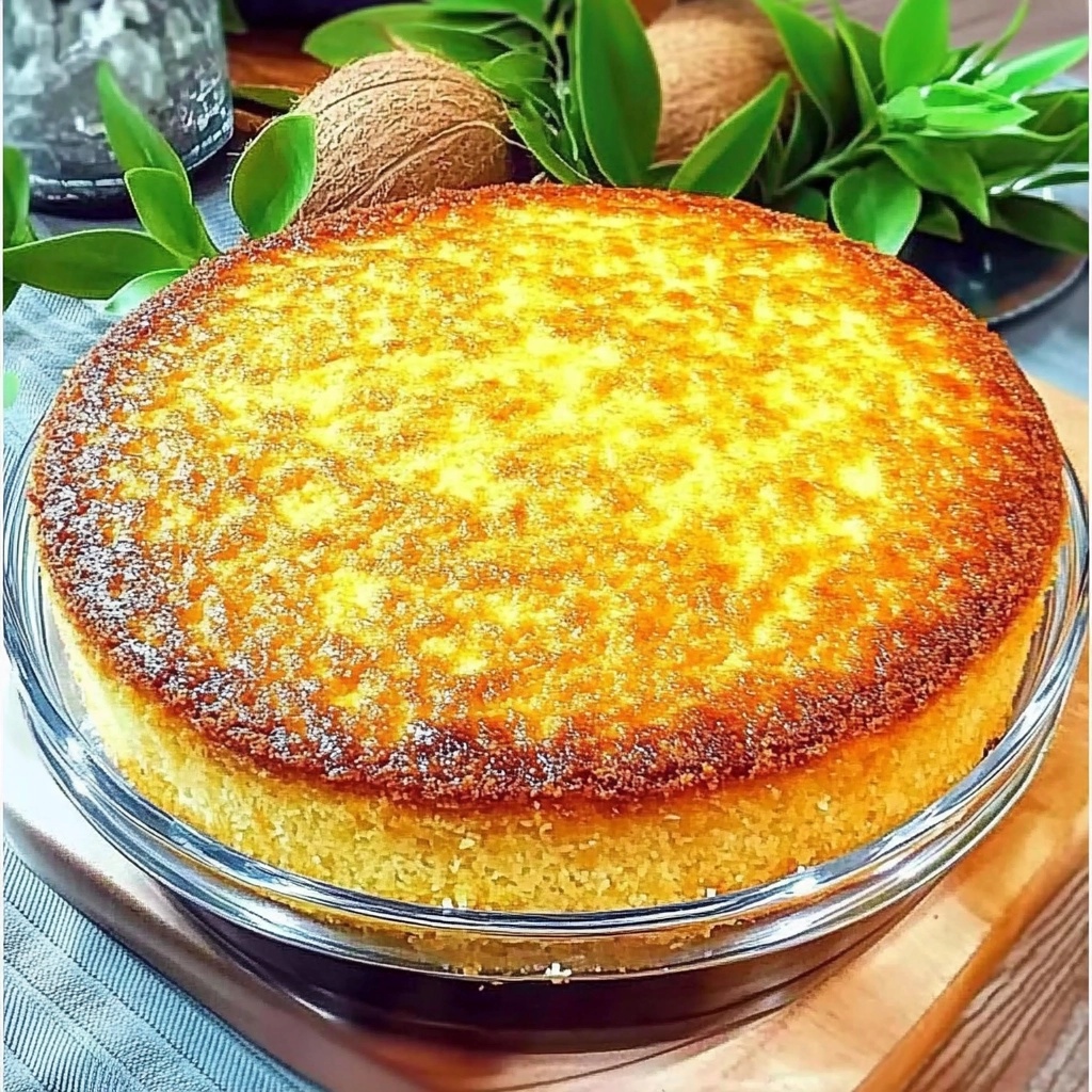 No flour, no sugar! Coconut  cake in 5 minutes