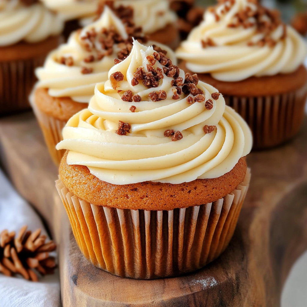 Pumpkin Cupcakes with Cream Cheese Frosting