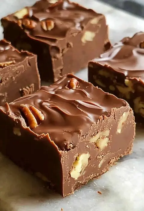 Old Fashioned Chocolate Fudge With Pecans Half Pound