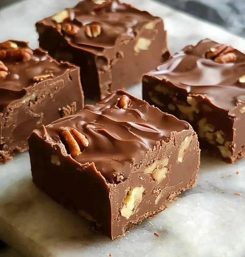 Old Fashioned Chocolate Fudge With Pecans Half Pound