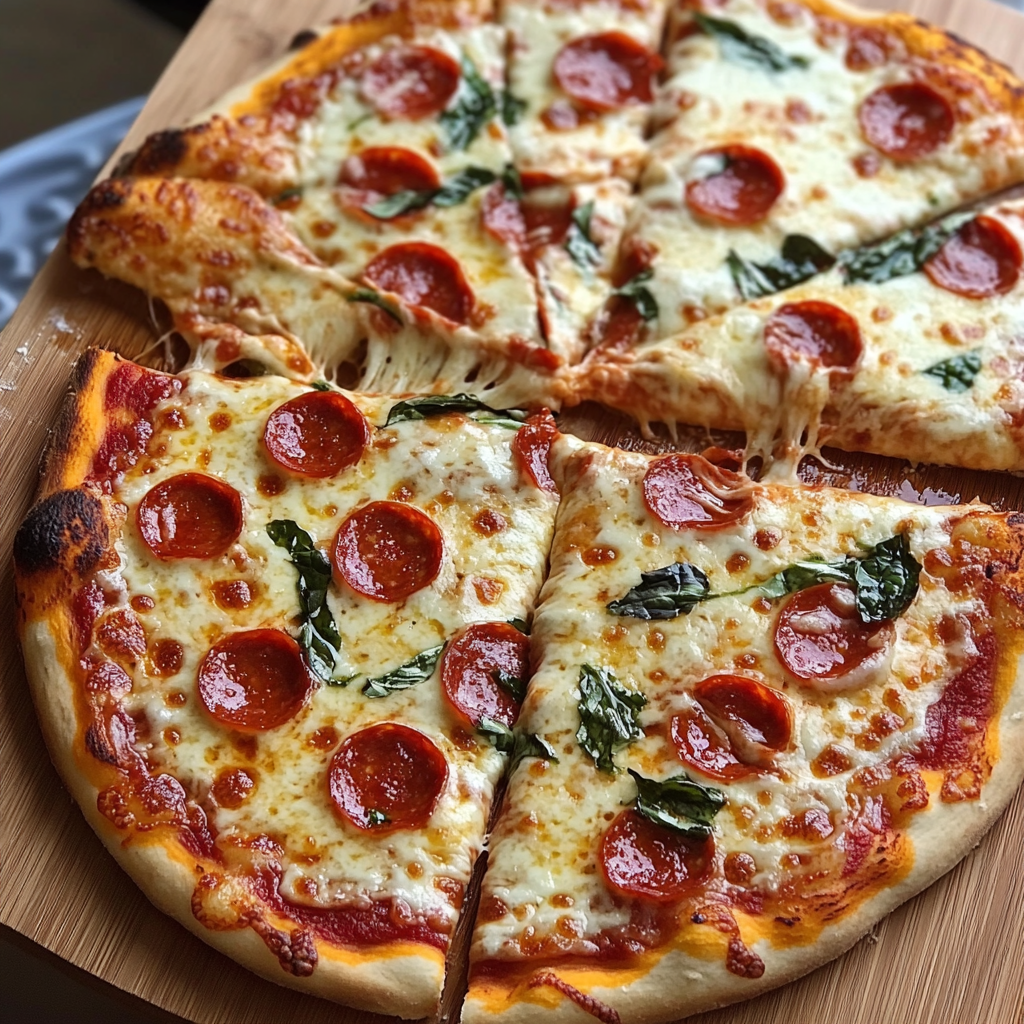 Cheesy Margherita Pizza