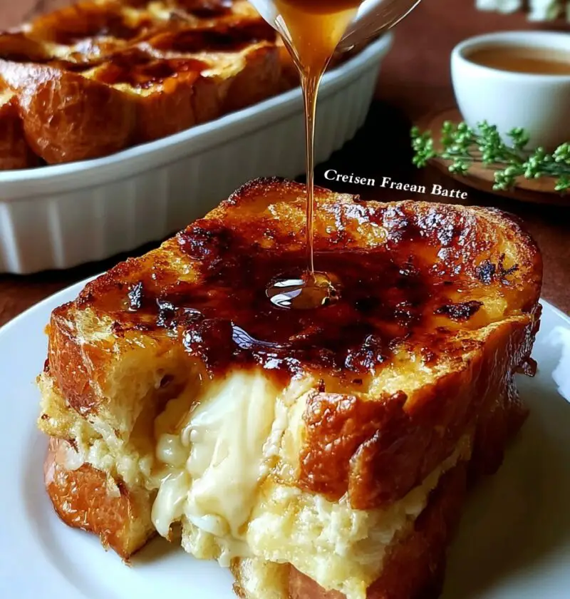 Decadent Vanilla Bean French Toast Bake: A Crème Brûlée  Twist