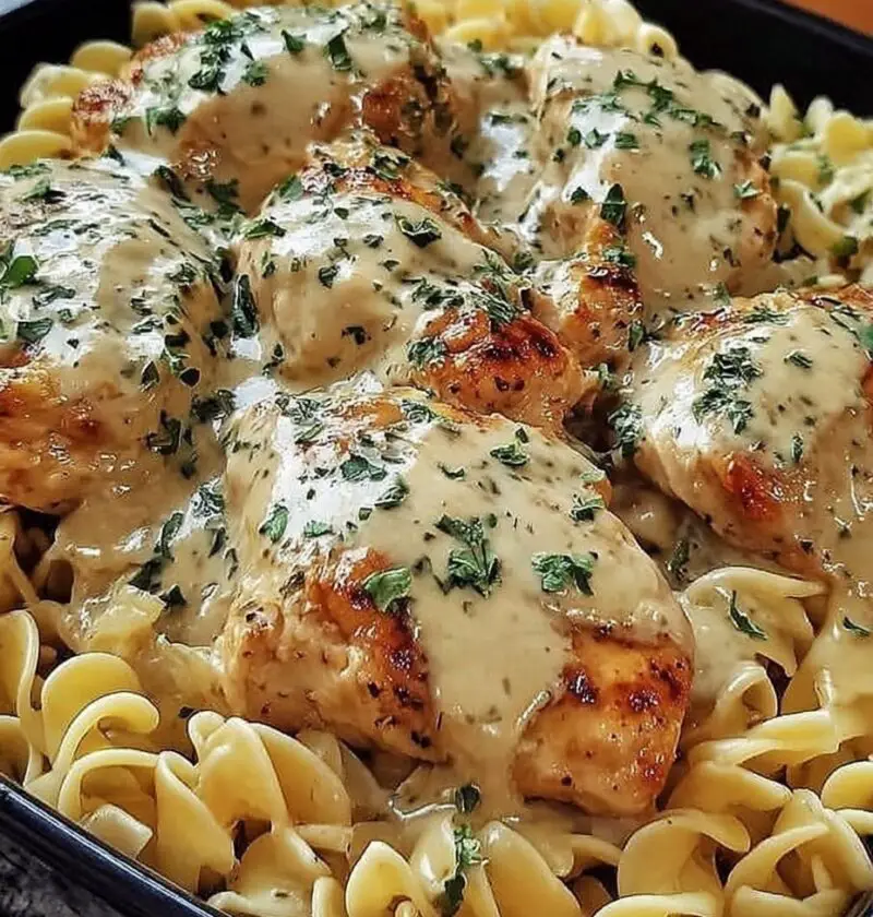One-Pan Chicken with Buttered Noodle…