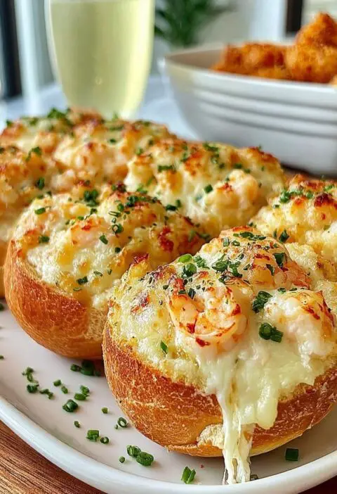 Crabby Shrimp-Stuffed Garlic Bread Bombs