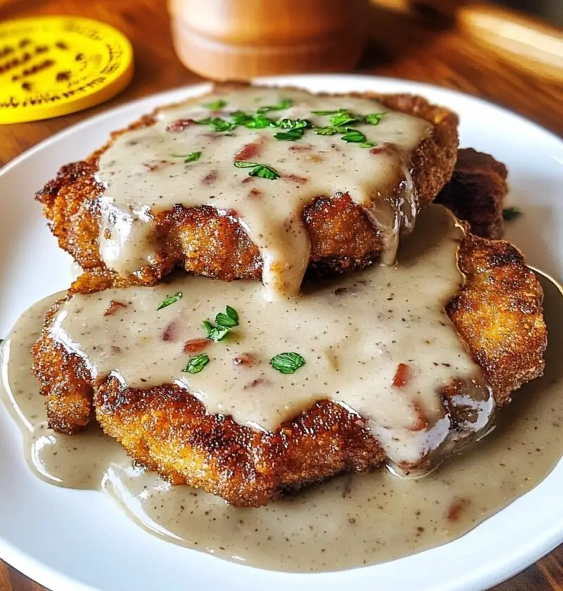 Country Fried Pork Chops with Bacon Gravy