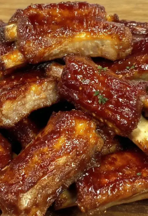 Sticky Honey Garlic Ribs Recipe