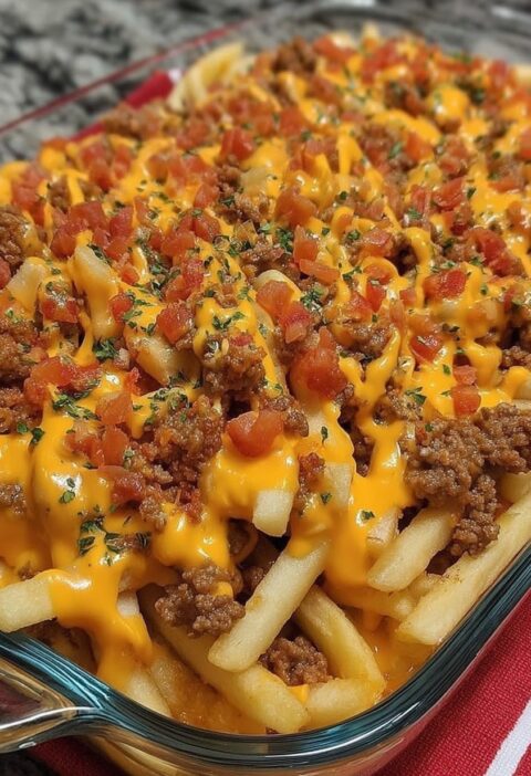 Cheeseburger French Fry Bake