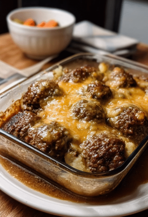 Homemade Amish Hamburger Steak Bake