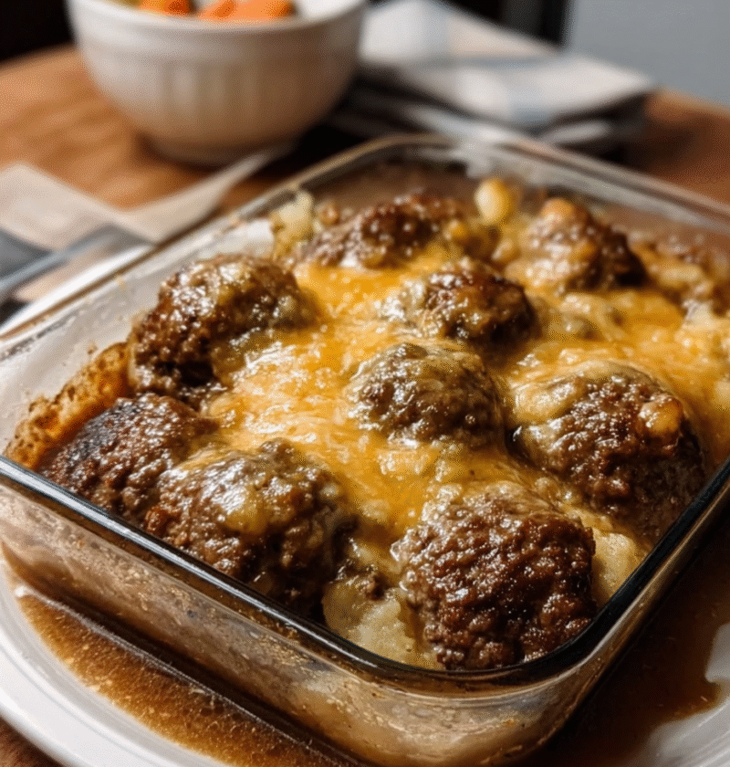 Homemade Amish Hamburger Steak Bake