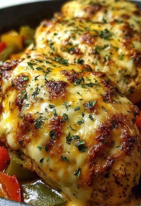 Cheesy Baked Fajita Chicken