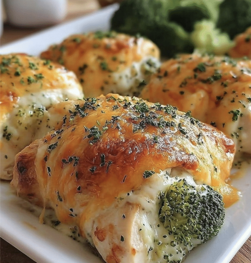 Broccoli Cheddar Chicken Rollups
