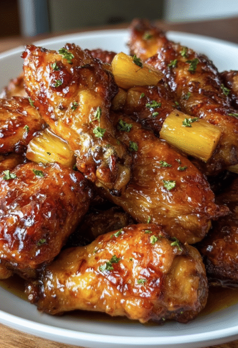 Brown Sugar Pineapple Wings Chicken