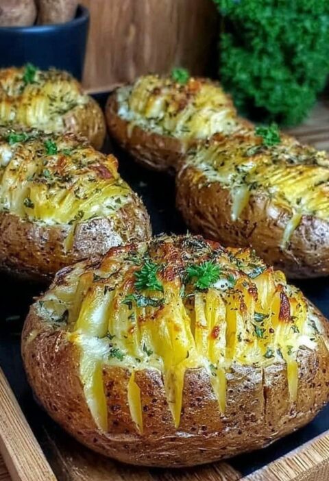 Garlic and Herb Baked Potatoes