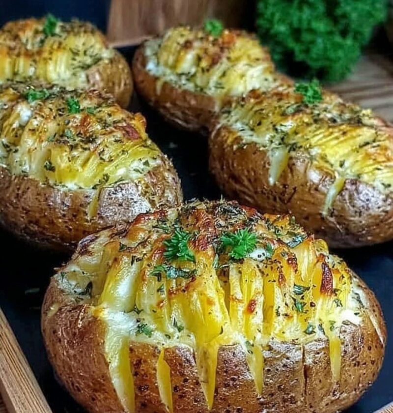 Garlic and Herb Baked Potatoes