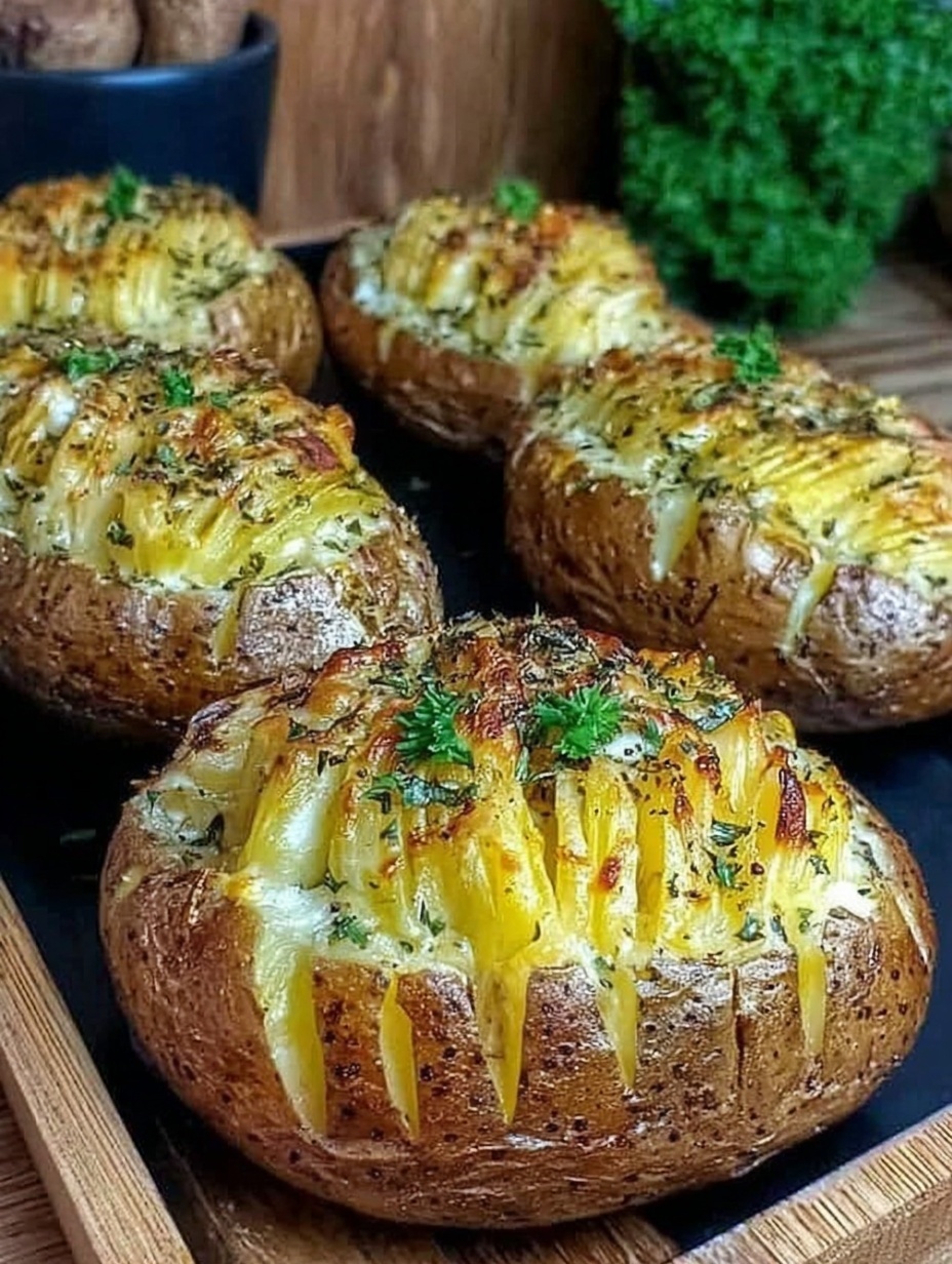 Garlic and Herb Baked Potatoes