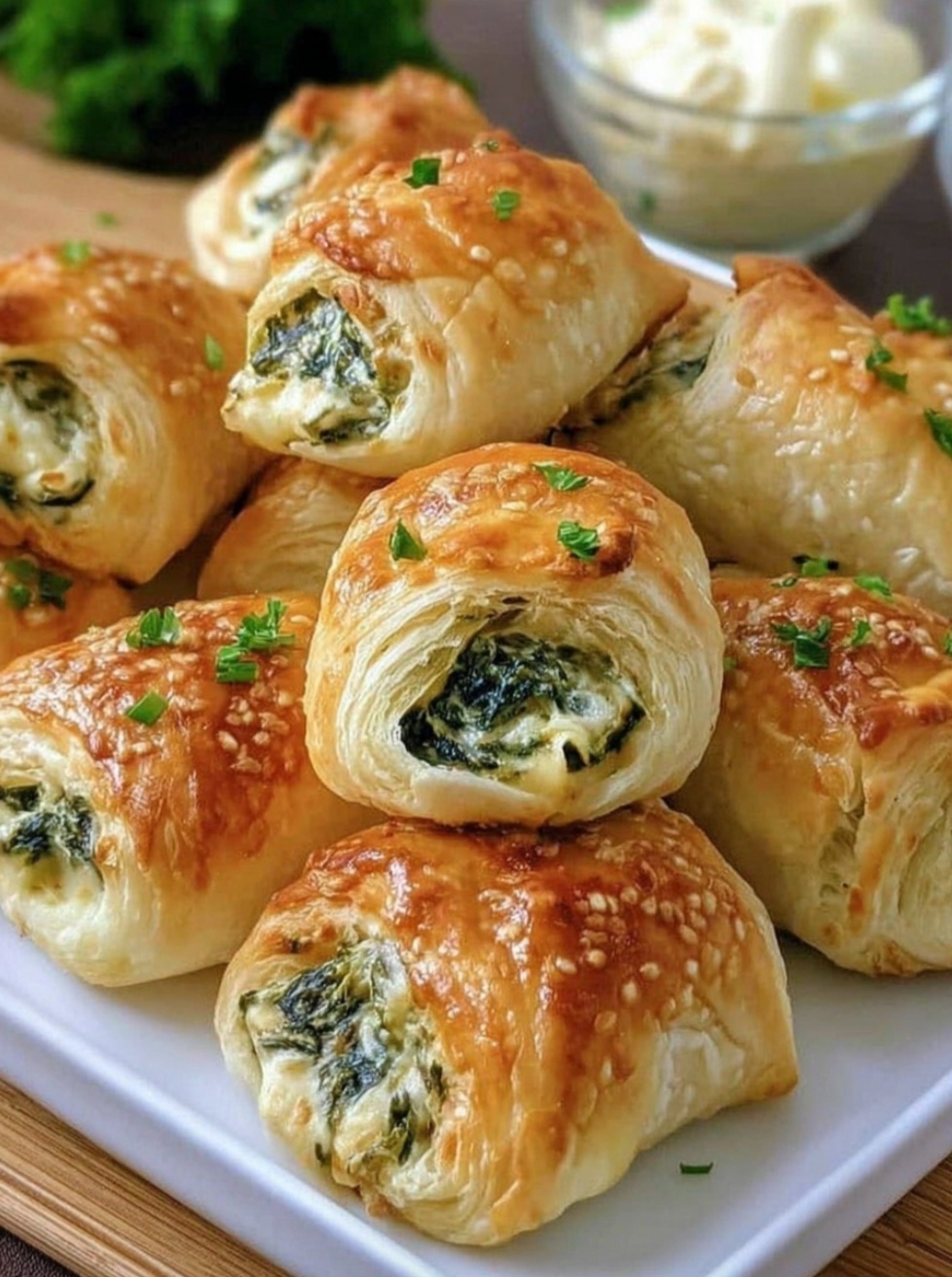cream cheese spinach puffs