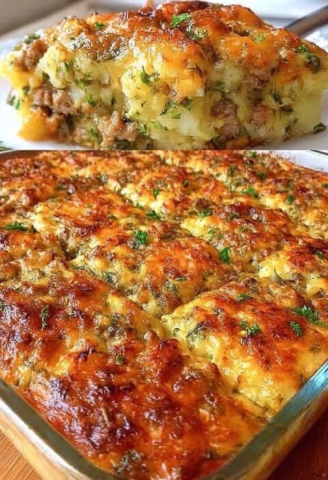 Potato gratin with minced meat