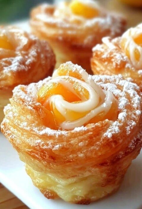 Peach Pie Cruffins – Flaky, Fruity & Irresistibly Sweet!