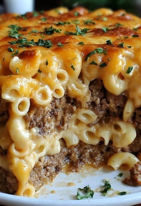 Mac and Cheese Meatloaf Casserole