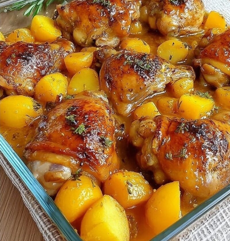 Oven-Baked Chicken Thighs with Potatoes