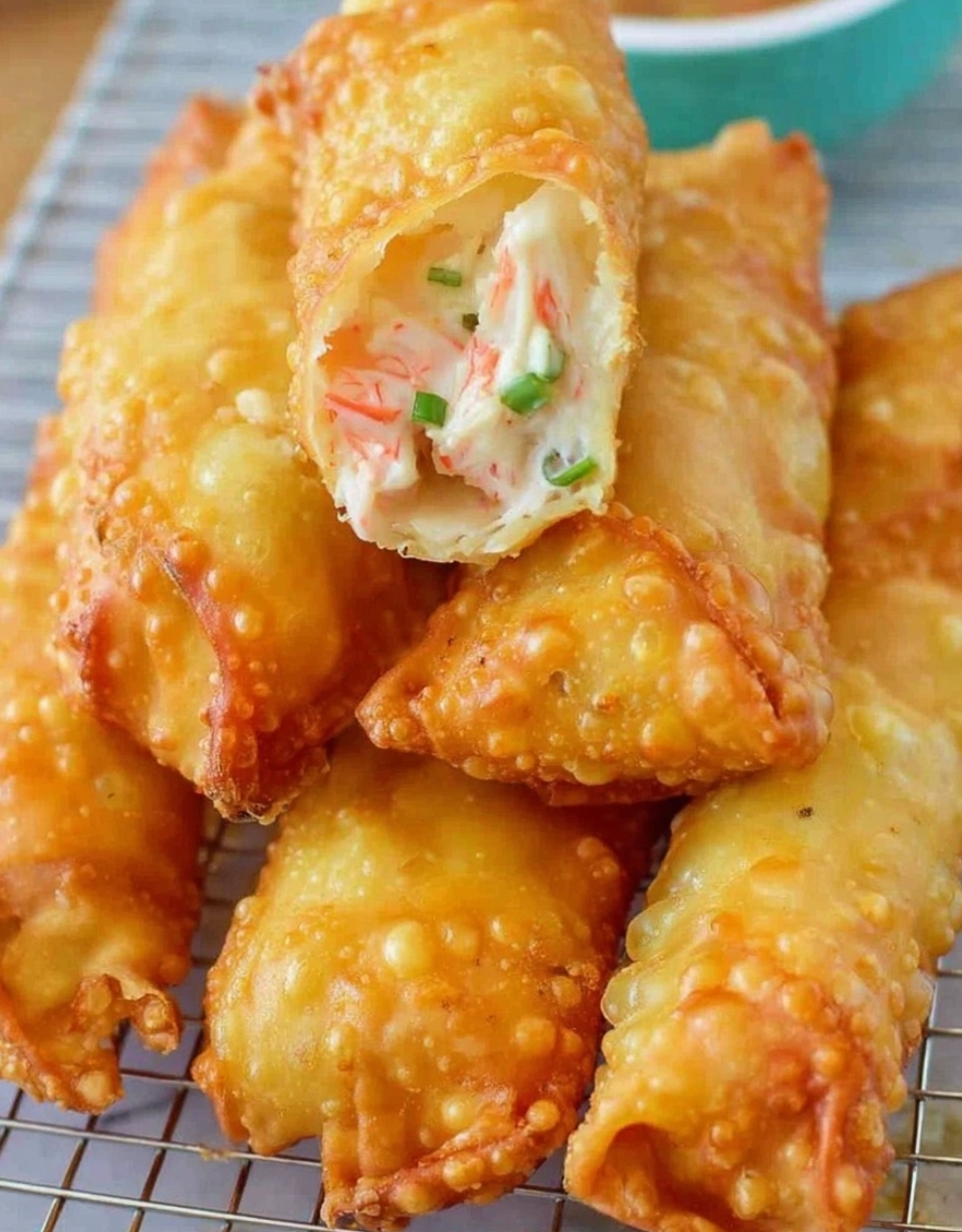 Crab Rangoon Egg Rolls
