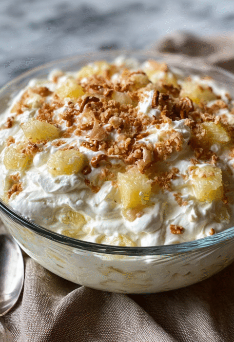 Pineapple Pretzel Fluff Salad