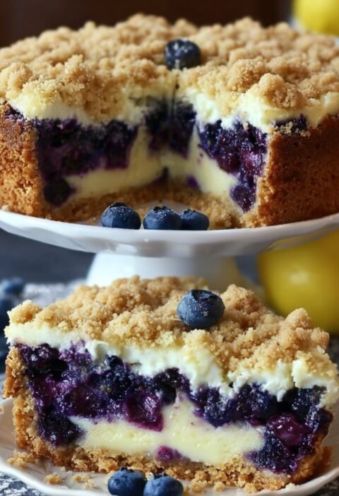 Sherry’s Blueberry Cream Cheese Crumb Cake