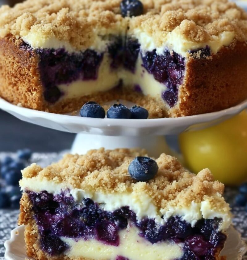 Sherry’s Blueberry Cream Cheese Crumb Cake